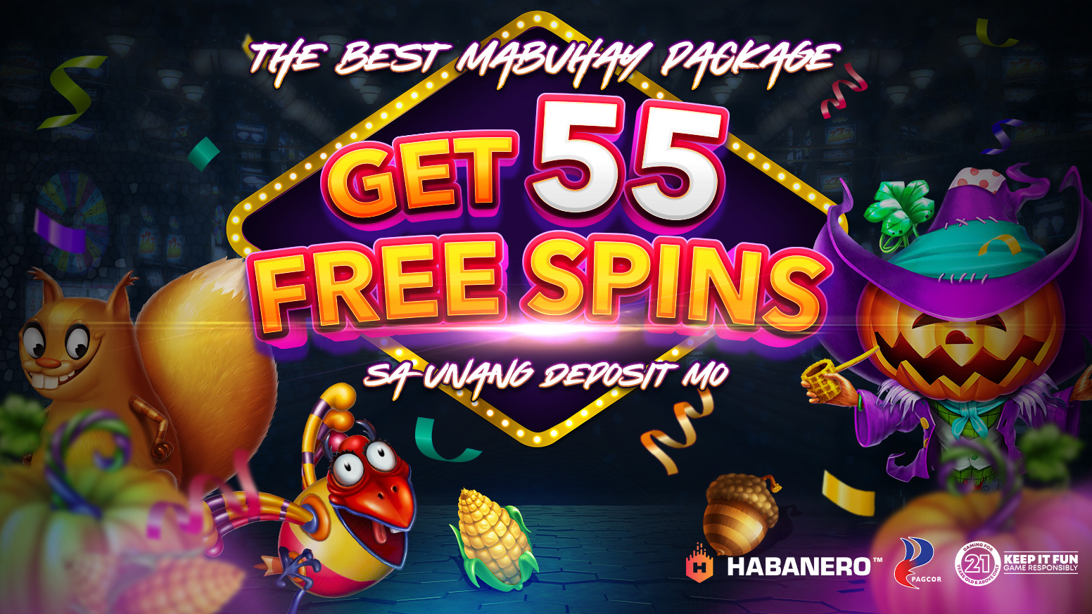 55 Free Spins sa Unang Deposit Mo